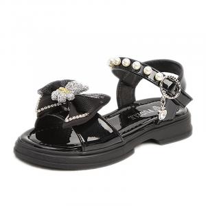 Детские сандалии с низким верхом, нескользящие, износостойкие, дышащие RHOBESAM, черный