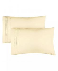 Набор из 2 наволочек из мягкой микрофибры с двойной щеткой, новые цвета CGK Unlimited, бежевый