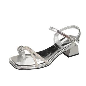 Женские сандалии на одной застежке TAFN, серебро