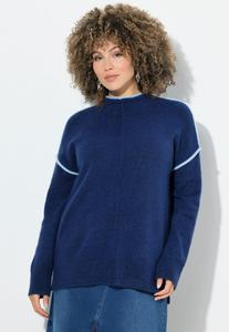 Джемпер Ulla Popken CONTRAST TRIM LONG SLEEVE, Dark Blue