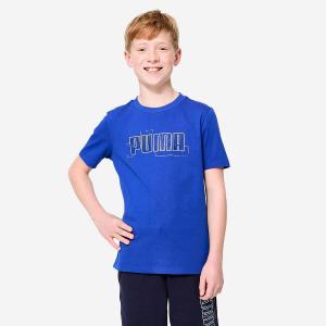 PUMA Футболка детская хлопковая - принт синяя