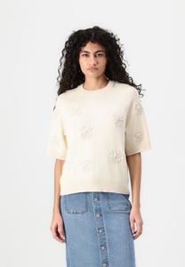 Футболка Object OBJLANEY PULLOVER, Sandshell/Off-White