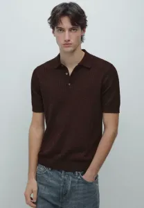 Рубашка-Поло cable Massimo Dutti, Bordeaux
