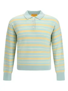 Полосатая рубашка-поло в рубчик Guest In Residence, синий