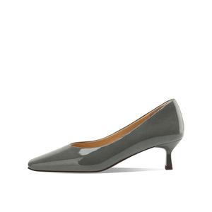 BOERDIQI Женские туфли на каблуке 5 см с расклешенным каблуком - темно-серые (стелька из овчины), цвет Dark Gray (Sheepskin Insole)