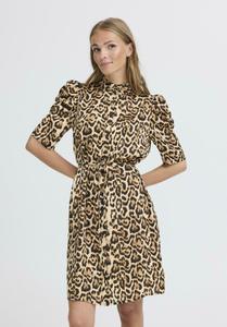 Платье ICHI NIMA DR, Brown Leopard Aop/Brown