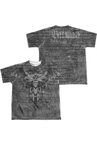 Футболка с коротким рукавом для детей с принтом Batman Ride Free (спереди/сзади) Gildan, белый