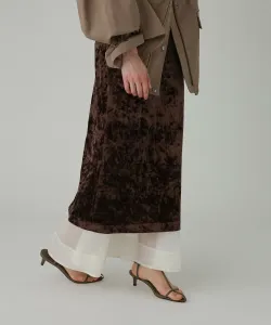 Многослойная велюровая юбка Babylone, цвет Brown 50