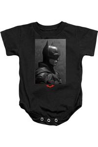 Детский комбинезон "Бэтмен" (2022) с принтом "Поношенный портрет" Gildan, черный