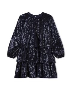 Платье Billieblush с пайетками и сборками, синий