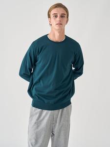 Вязаный пуловер с круглым вырезом и длинными рукавами | SCANLAN | 30G, современный крой