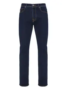 Джинсы с оранжевой строчкой JACOB COHEN, синий