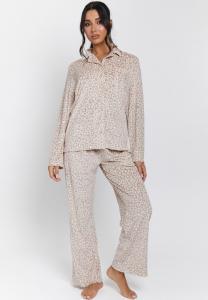 Пижамный комплект Loungeable LEOPARD LONG SLEEVE SET, Beige