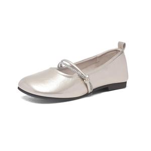 Туфли Мэри Джейн на платформе женские Golden Silk Rabbit, Champagne