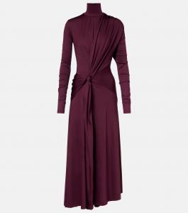 Платье миди из джерси Victoria Beckham, Merlot