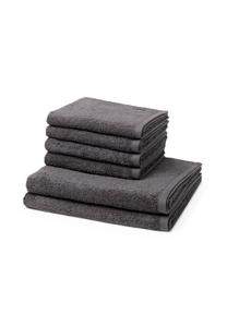 Набор полотенец Ross Vita для душа, 6 штук, 100x50/140x70 см, коричнево-серый