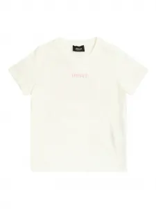 Розовая футболка с принтом-логотипом Versace Kids