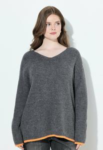 Джемпер Ulla Popken Jumper, Graphite Grey/Grey