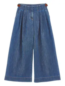 Широкие джинсы с вышитым логотипом Philosophy Di Lorenzo Serafini Kids, синий