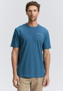 Футболка TOM TAILOR Print T-shirt, Real Teal Blue/Blue
