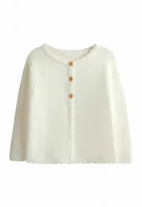 Классический кардиган прямого кроя с волнистым краем Jojo Maman Bébé, Cream