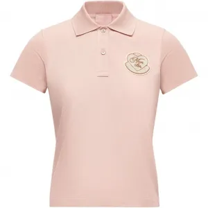Футболка-поло FW25 женская Moncler, светло-розовый