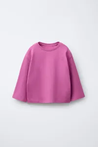 Простая футболка с вышитым сердечком Zara, розовый