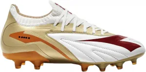 Футбольные бутсы Diadora Maximus Elite SLX для мужчин для твердого грунта - верх из премиальной кожи, конструкция с вязанием носка, сверхлегкая подошва, непревзойденная скорость на твердых покрытиях, белый/оранжевый