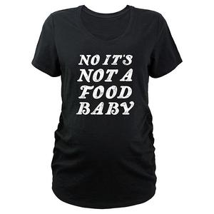 Футболка с V-образным вырезом и принтом Maternity no it's not a food baby Unbranded