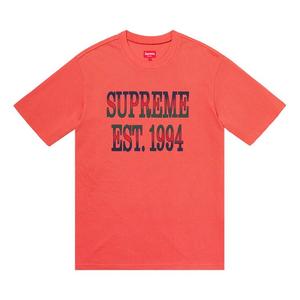 Топ Supreme Cotton Mesh Logo Gradient Short-Sleeve Top 'Dark Coral', оранжевый
