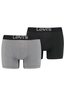 Боксеры Levi's (2 шт. в упаковке), с широким поясом с логотипом, черный
