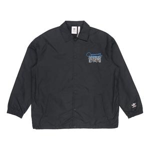 Куртка Men's adidas originals C.M.P.COACH JKT Solid Color Lapel Sports Jacket Black, черный