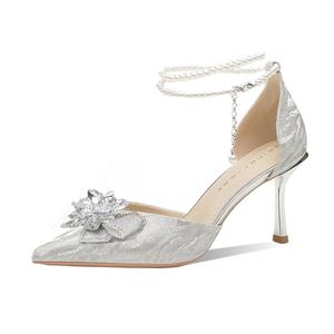 Туфли на высоком каблуке Ainer Cat Confessions, 8 см, с изображением лунной звезды, утопленной в коробке Ainer-cat, Moonlight Sets And Stars 8Cm Silver