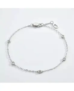 Классический браслет с кубическим цирконием в форме космического гало Hollywood Sensation, silver