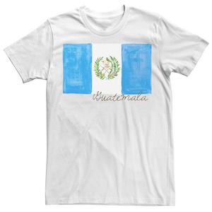 Мужская акварельная футболка с флагом Гватемалы HHM Licensed Character, белый