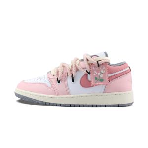 Jordan Эйр 1 Роуз Лавер с амортизацией, износостойкие низкие винтажные баскетбольные кроссовки женские розовые - розовый, цвет Pink