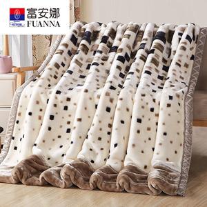 Fuanna Плед лошара 100х120 см, двусторонний флис, клетка