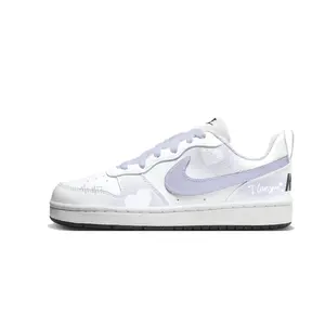 Nike Скользящие устойчивые к истиранию низкие кроссовки для скейтборда court borough white kids'