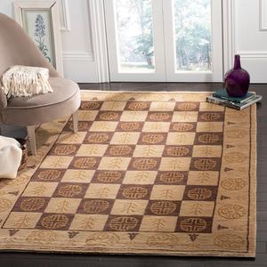 Ковер SAFAVIEH, 183 x 275 см, Tibetan Collection, Green & Lavender, ручной вязки, современный из шелка и шерсти, идеален для помещений с высокой проходимостью в гостиной, спальне (TB243A)