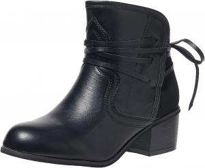 Женские ботильоны Unifizz, классические низкие каблуки, короткие ботинки, удобные повседневные ботинки, Black