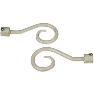 Наконечники для карниза Liedeco «Apoll», (комплект, 2 шт.), для карнизов Ø 16 мм, цвет weiß/goldfarben