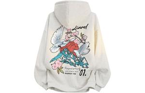 Толстовка Unisex Hooded Moderate Heavyweight ZIAREL, белый heather серый