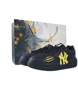 Толстые кроссовки для скейтбординга с устойчивостью к истиранию, увеличивающие рост, низкие, унисекс MLB, черный