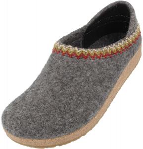 Туфли-клоги HAFLINGER Grizzly GZH с войлочным верхом и зигзагообразным узором, серый