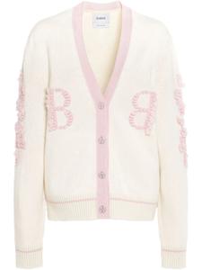 Кардиган с вышитым логотипом Barrie, белый