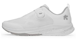 Беговые кроссовки с амортизацией, дышащие, легкие, с эффектом отскока, низкие, женские, белые DESCENTE, WT-White