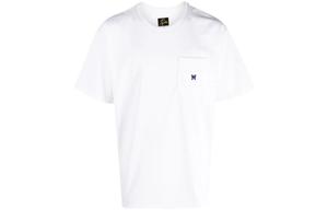 Футболка белая с вышивкой бабочки Needles