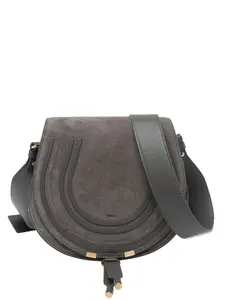 Сумка через плечо Marcie из замши Chloé, серый