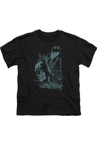 Футболка Batman Gritted с коротким рукавом для детей Gildan, черный