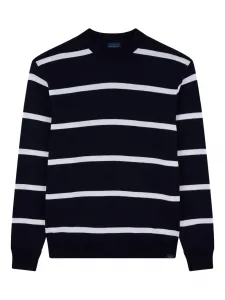 Полосатый свитер с круглым вырезом Paul & Shark, синий